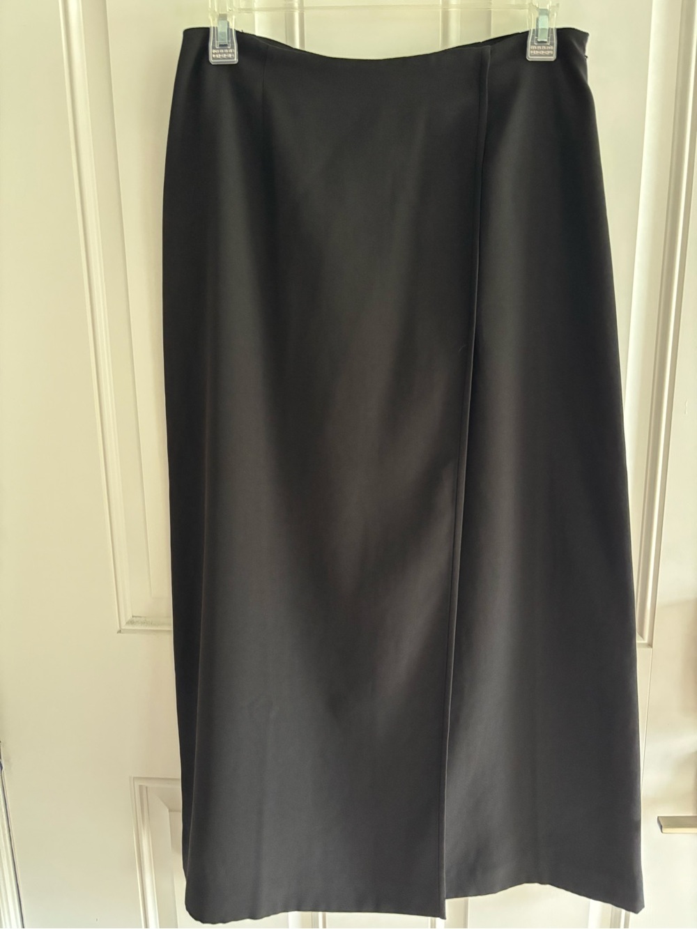 LOFT Black Maxi Skirt with Front Split
